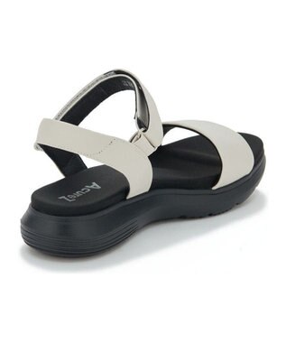 AcureZ オトナのスポサン ベルトデザイン「軽×ラクサンダル」 ダークホワイト×ブラック