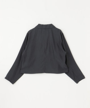 NAVE 【ReNAVE・セットアップ可/洗える/UVケア/接触冷感】フィブリルシャンブレー オープンカラーシャツ ブラック系