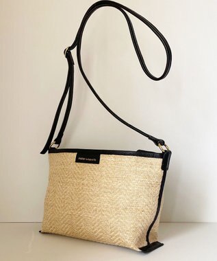 Hekhèr Le Style de Vie 【日本製 】ジュート×牛革 ショルダーバッグ ブラック
