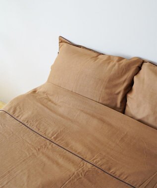 京和晒綿紗 ガーゼ枕カバー 柿渋3重合わせ M43×63用 柿渋染め