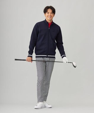23区GOLF 【MEN】【ウォッシャブル】フルジップニットブルゾン ネイビー系