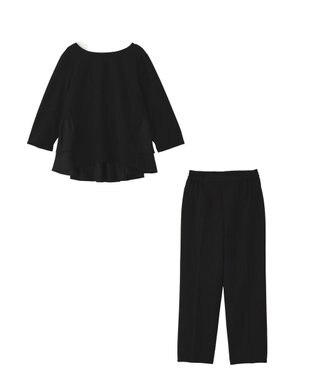 YECCA VECCA 【2点SET】バックフリルデザインセットアップ Black