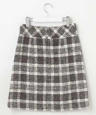 自由区 L BALLIループミルドチェック スカート グレー×オフ
