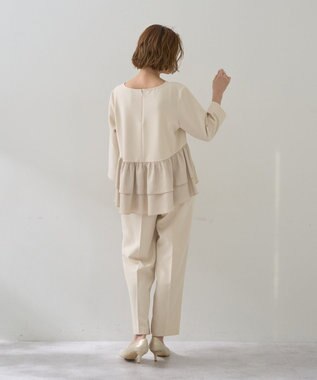 YECCA VECCA 【2点SET】バックフリルデザインセットアップ Ivory