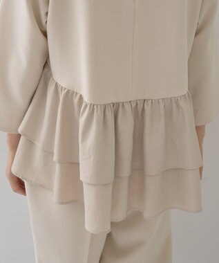 YECCA VECCA 【2点SET】バックフリルデザインセットアップ Ivory