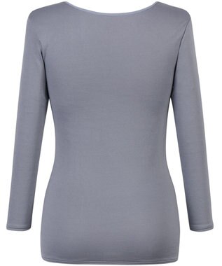 Wing あったかインナー 綿100％(肌側) 軽い シルクプロテイン加工 8分袖 長袖 秋 冬 EL2850 ウイング／ワコール グレー