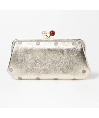 UNBILLION ペルケ perche / アクリル玉がま口長財布 ゴールド