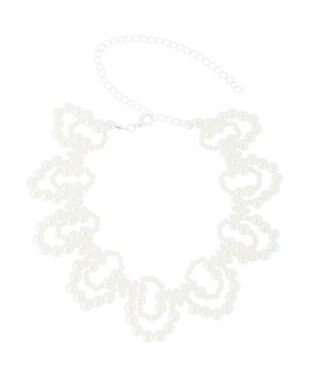 Green Parks ・ＨＡＬＦ　ＴＩＭＥ　パールカラーネックレスＡ White