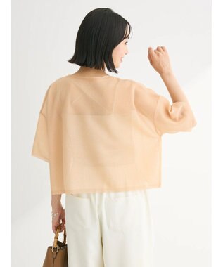 Green Parks シアーきらきらニットプルオーバー Orange