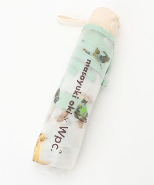 ANY SIS 【猫プリント】沖昌之 折りたたみアンブレニャン ミント