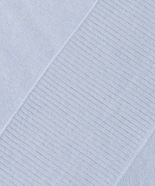 自由区 【洗える】セミウーステッドウール タートルネックニット スカイブルー系1