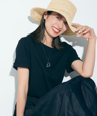 23区 ラフィアデザイン ブリムハット ベージュ系