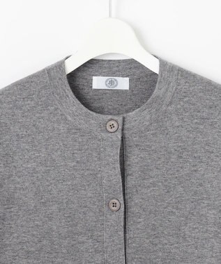 J.PRESS LADIES L 【WEB限定・洗える】WORSTED WOOL クルーネック カーディガン 【WEB限定】トップグレー系