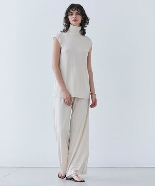BEIGE， MELLE / ハイストレッチイージーパンツ Ecru