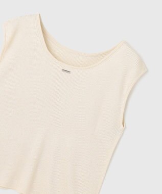 GRACE CONTINENTAL スパンコールリブトップ キナリ