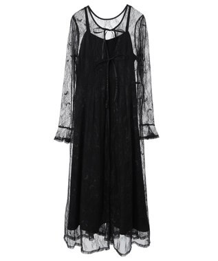 earth music&ecology SET2点レースワンピース＋キャミワンピース ブラック