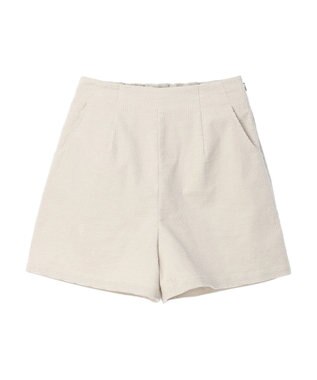 earth music&ecology ワッフルコーデュロイショートパンツ Ivory
