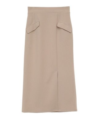 Green Parks きれいシルエット　フラップ付きナロースカート Beige