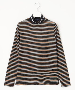 23区GOLF 【WOMEN】エニワイズ ジャガード モックネックシャツ グレー系1