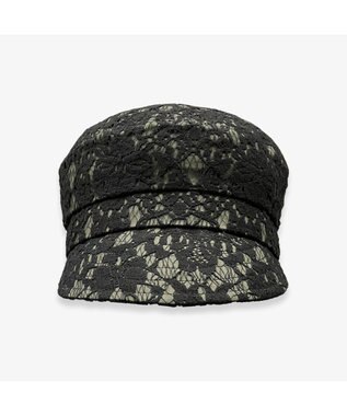 林八百吉商店 un chapeau  レースキャスケット ブラック