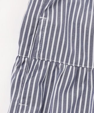 ANY KIDS ストライプ シャツ ワンピース ブルーストライプ