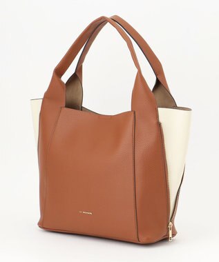 LA BAGAGERIE コンビカラー　ライトウェイトトート キャメル