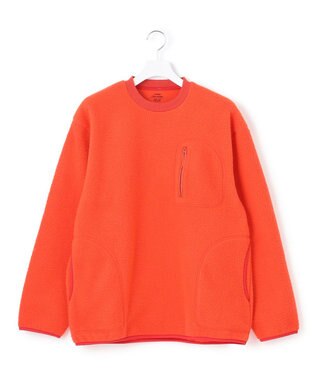 J.PRESS YORK STREET 【UNISEX】フリース クルーネックプルオーバー オレンジ系