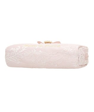 Maison de FLEUR レースサテンパールビジューロングポーチ Light Pink
