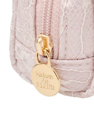 Maison de FLEUR レースサテンパールビジューロングポーチ Light Pink