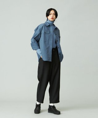 J.PRESS YORK STREET 【WOMEN】ミリタリーシャツジャケット ダルブルー系