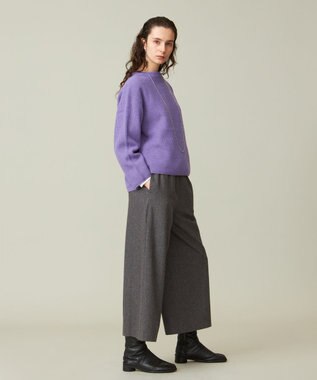 J.PRESS YORK STREET 【WOMEN】ウールカシミヤ ボトルネックショートニット パープル系