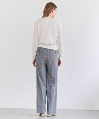 BEIGE， JULIE / コットンシルク 異素材プルオーバーニット Ecru