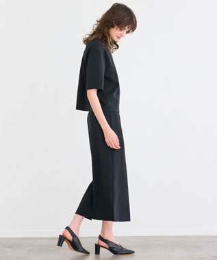 BEIGE， 【洗える】ALTHEA / ダンボールジャージーハイウエストIラインスカート Black