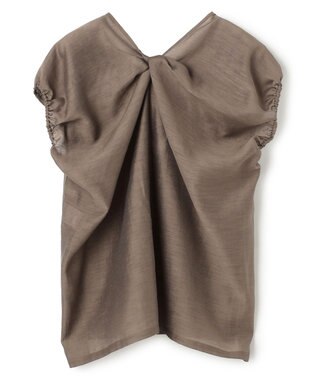 BEIGE， ZEOLITE / バックツイスト コンビトップス Taupe