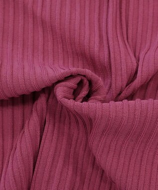 Tiaclasse 【洗える】バックリブプリーツ編みロングカーディガン ピンク