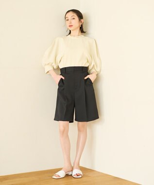 #Newans ラウンドスリーブカットソー オフ