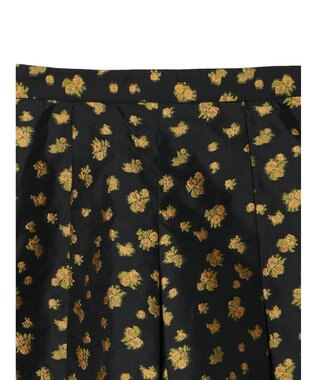 Green Parks タック入りジャガードキュロットパンツ Flower