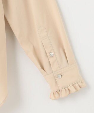 #Newans フリルカラーノーブルブラウス ベージュ