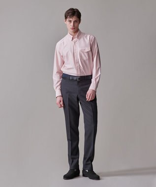 J.PRESS MEN 【KANEMASA JERSEY】【きちんと見え、快適な着心地】ストライプジャージ ボタンダウンシャツ / JAPAN MADE ピンク系1