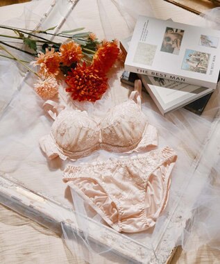 San-ai Resort（三愛水着楽園） 【WEB限定】【プチプラブラセット】純欲カラーヌーディーレーシーストリングブラ＆ショーツセット 【northerly】