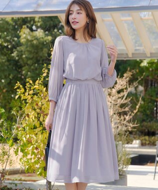Tiaclasse L ブラウジングシフォンワンピース