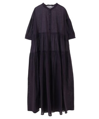 CRAFT STANDARD BOUTIQUE インド綿ティアードマキシワンピース Purple