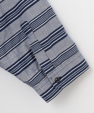 JOSEPH ABBOUD MOUNTAIN 【SPACE／UNISEX】七分袖 ランダムボーダー シャツ ネイビー系2