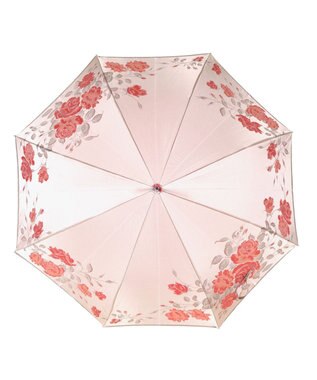 槇田商店 絵おり 薔薇(ばら) 長傘 ピンク