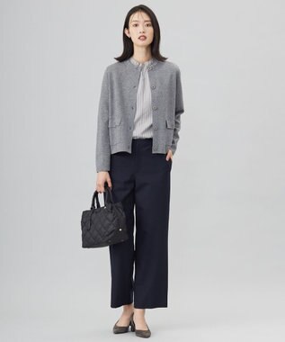 J.PRESS LADIES L 【WEB限定・洗える】WORSTED WOOL クルーネック カーディガン 【WEB限定】トップグレー系