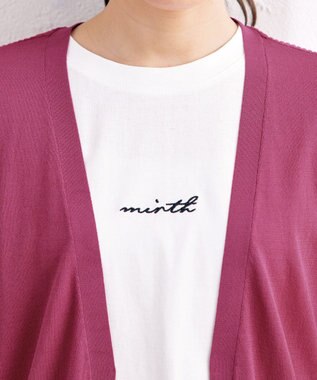 Tiaclasse 【洗える】バックリブプリーツ編みロングカーディガン ピンク