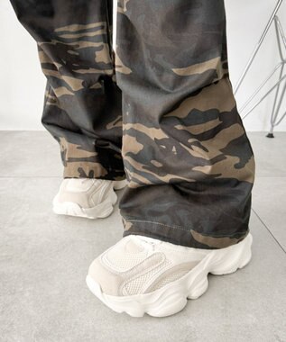 WEGO メッシュコンビ厚底スニーカー オフホワイト