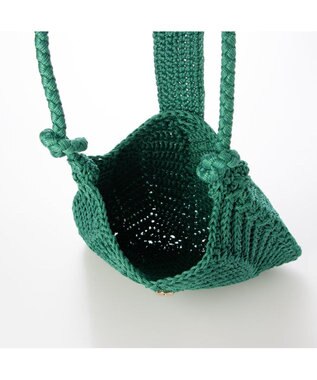 UNBILLION カシュカシュ cachecache / 山波編みトート カゴバッグ グリーン