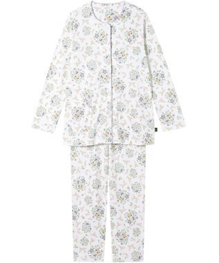 WACOAL ワコール_リラックス＆スリープ パジャマ 綿100%(本体) あったか 長袖 長ズボン ミントン レディース NDW456 /ワコール