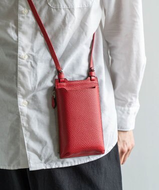 Atelier nuu 本革 スマホショルダー レッド